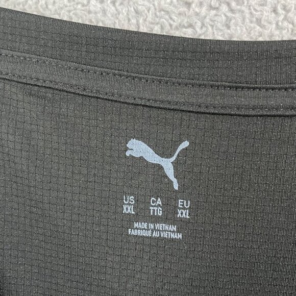 NEW Puma Mens XXL Active Black T-Shirt 100% Polyester Lightweight Comfortable - Picture 4 of 8